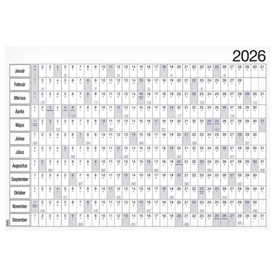 Plakátnaptár REALSYSTEM éves B/1 980x680mm kétoldalas 2026.