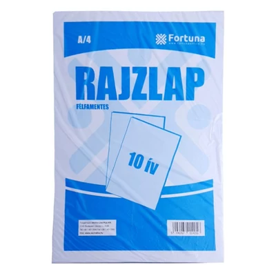 Rajzlap félfamentes FORTUNA A/4 10 lapos