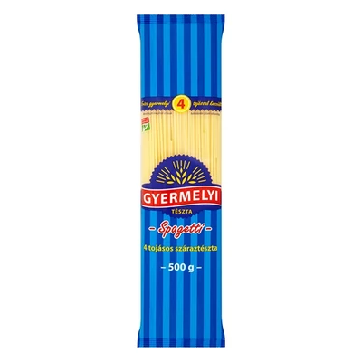 Száraztészta spagetti GYERMELYI 4 tojásos 500 g