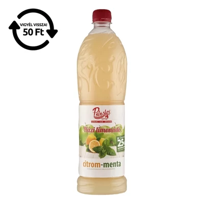 Szörp PÖLÖSKEI Syrup Citrom-menta cukorral és édesítőszerrel 25% gyümölcstartalommal 1L DRS