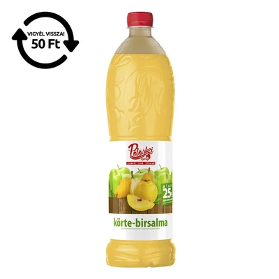 Szörp PÖLÖSKEI Syrup Körte-birsalma cukorral és édesítőszerrel 25% gyümölcstartalommal 1L DRS