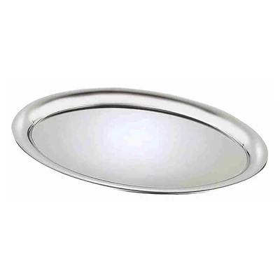 Tálca ovális rozsdamentes inox matt 19 x 14 cm