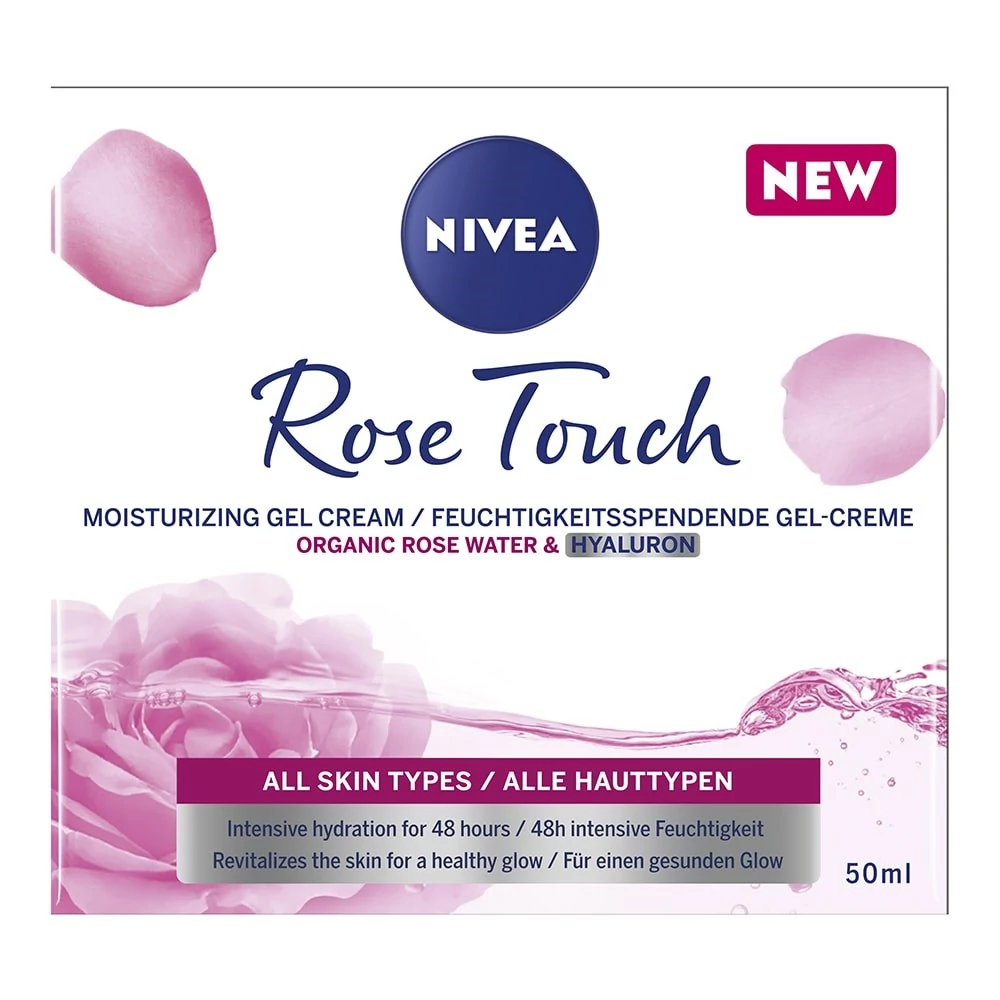 Arckrém NIVEA Hidratáló gél és krém aqua rose 50 ml