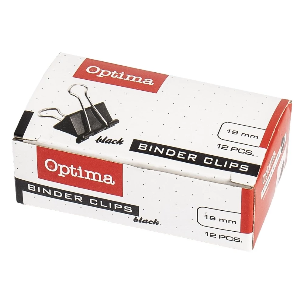 Binder csipesz OPTIMA 19 mm 12 darabos