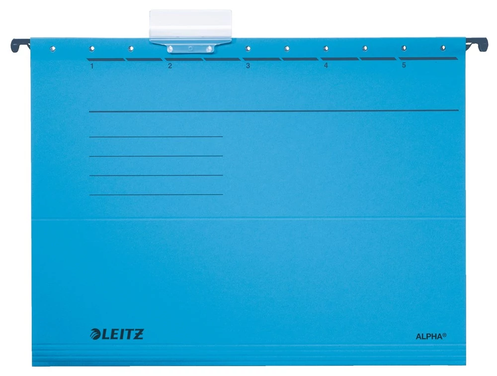 Függőmappa LEITZ Alpha Standard A/4 karton kék 25 darabos