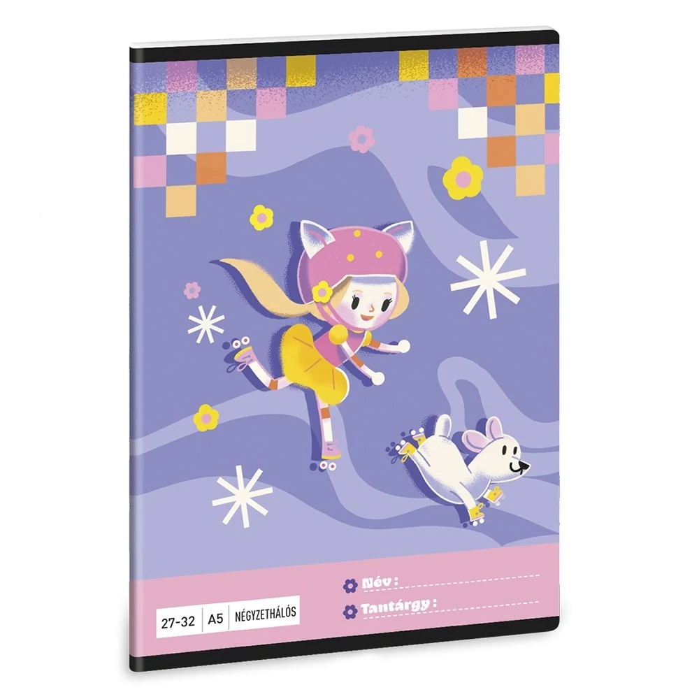 Füzet kockás ARS UNA A/5 32 lapos 27-32 Keep Rolling