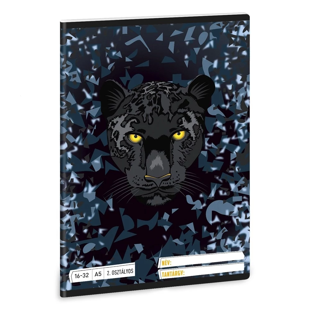 Füzet vonalas ARS UNA A/5 32 lapos 16-32 2.osztályos Black Panther