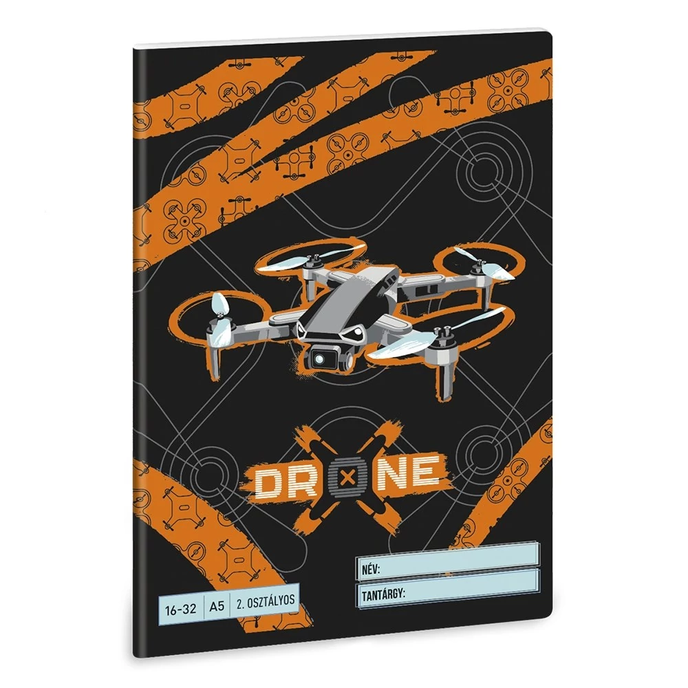 Füzet vonalas ARS UNA A/5 32 lapos 16-32 2.osztályos Drone X