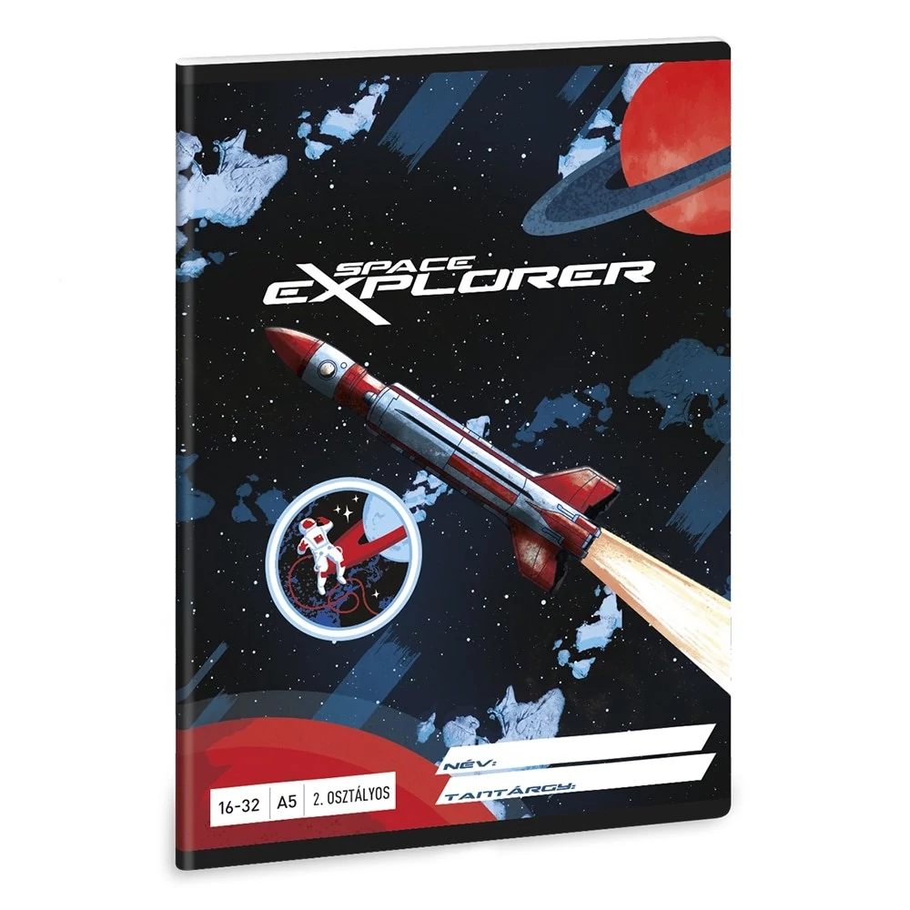 Füzet vonalas ARS UNA A/5 32 lapos 16-32 2.osztályos Space Explorer