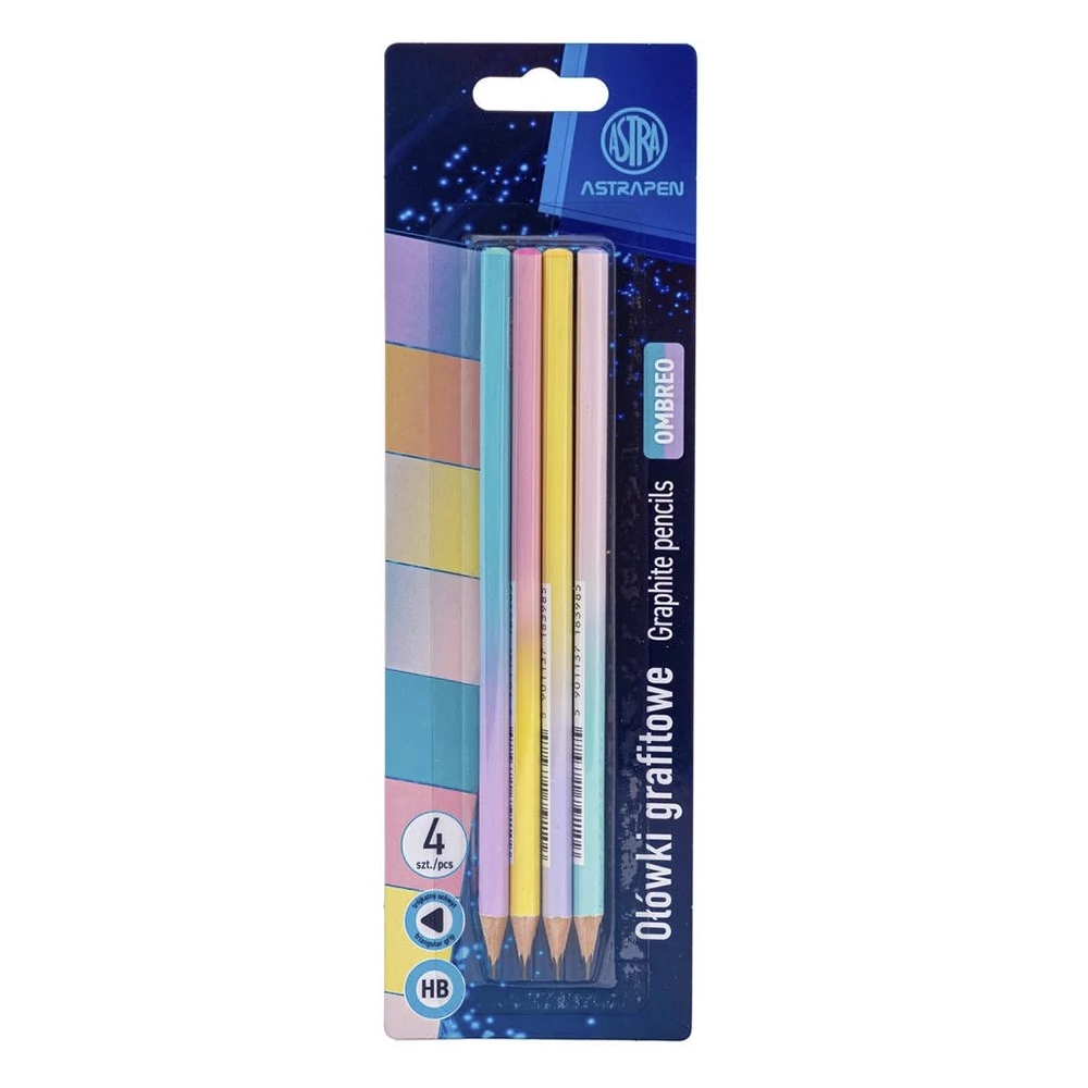 Grafitceruza ASTRA PEN Ombre háromszögletű HB 4 db/bliszter
