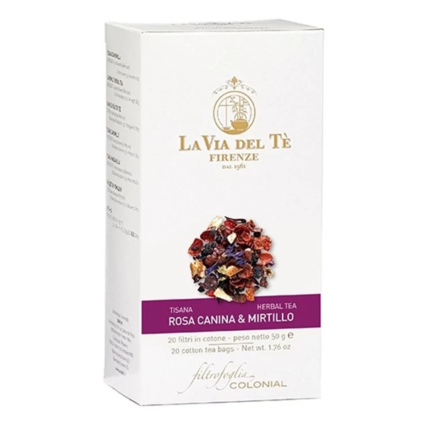 Herbatea LA VIA DEL TÉ csipkebogyó-áfonya 15x2,5 g