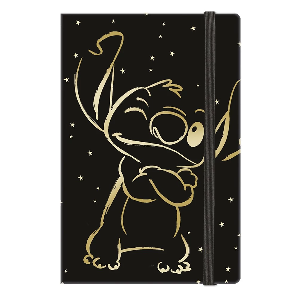 Jegyzetfüzet vonalas COOLPACK Stitch Gold 3. A/5 80 lapos gumis
