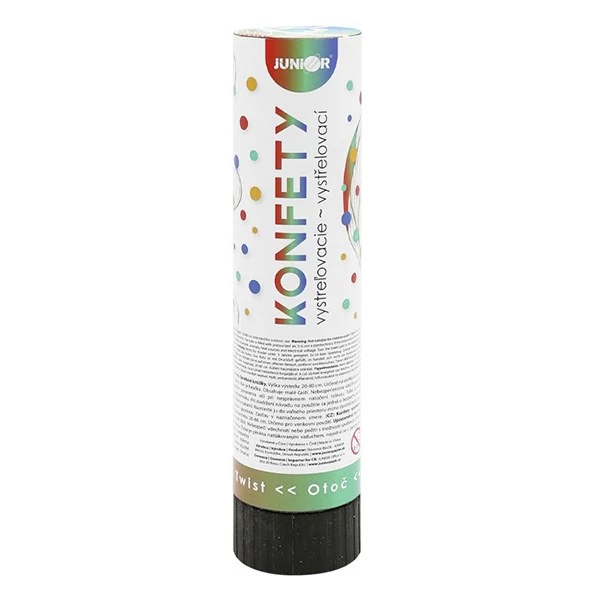 Konfetti ágyú JUNIOR 20 cm metál karika