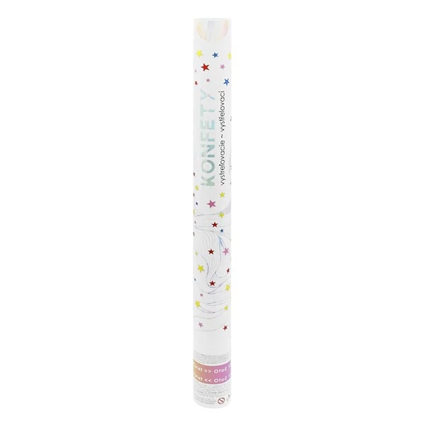 Konfetti ágyú JUNIOR 60 cm csillag mintás