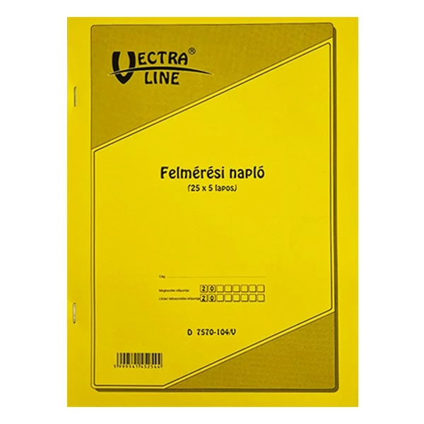 Nyomtatvány felmérési napló VECTRALINE A/4 25x5