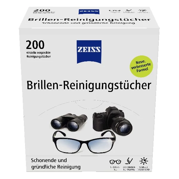 Szemüvegtörlő kendő ZEISS nedves 200 darabos