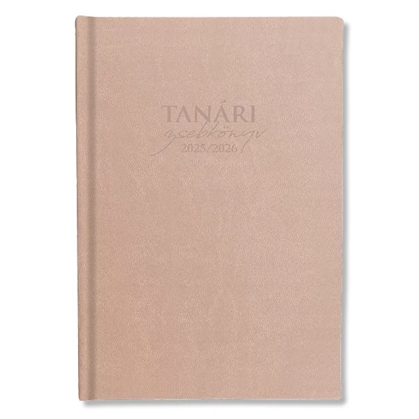 Tanári zsebkönyv PD CALENDAR műbőr A/5 heti beige 2025-2026